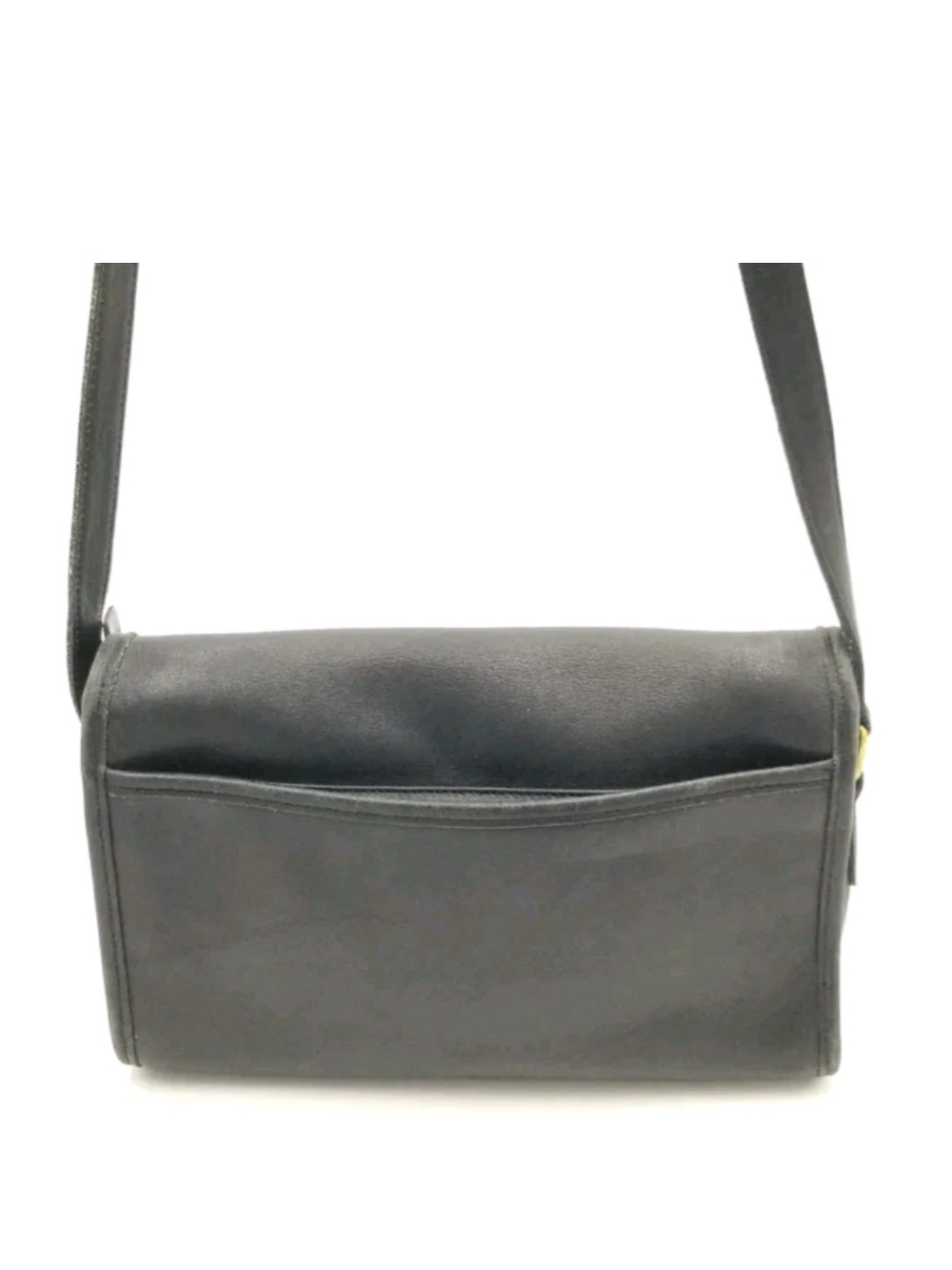 Coach Navy Blue Leather Crossbody with Gold Turn-Lock - Picture 7 of 16